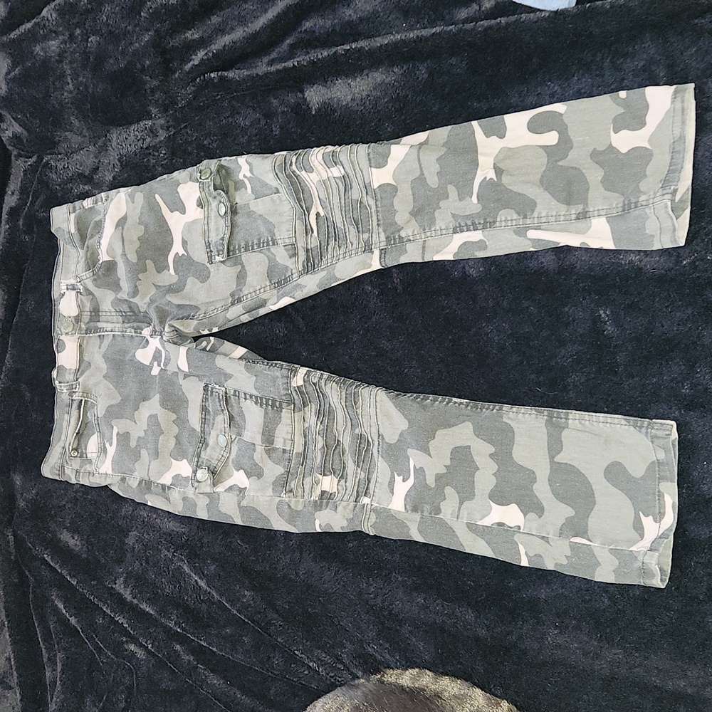 Phat Farm Camo Stretch Army Pants Jeans Vintage Y2K Green And Tan